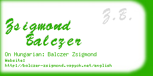 zsigmond balczer business card